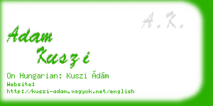 adam kuszi business card